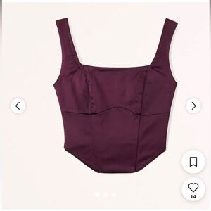 Abercrombie & Fitch | Purple Sculpt Corset Tank Top | Size: Small (S)